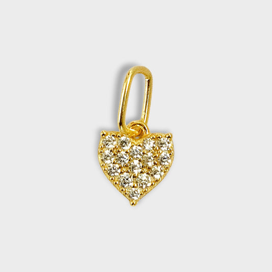 FYB heart charm in 18K gold plated sterling silver