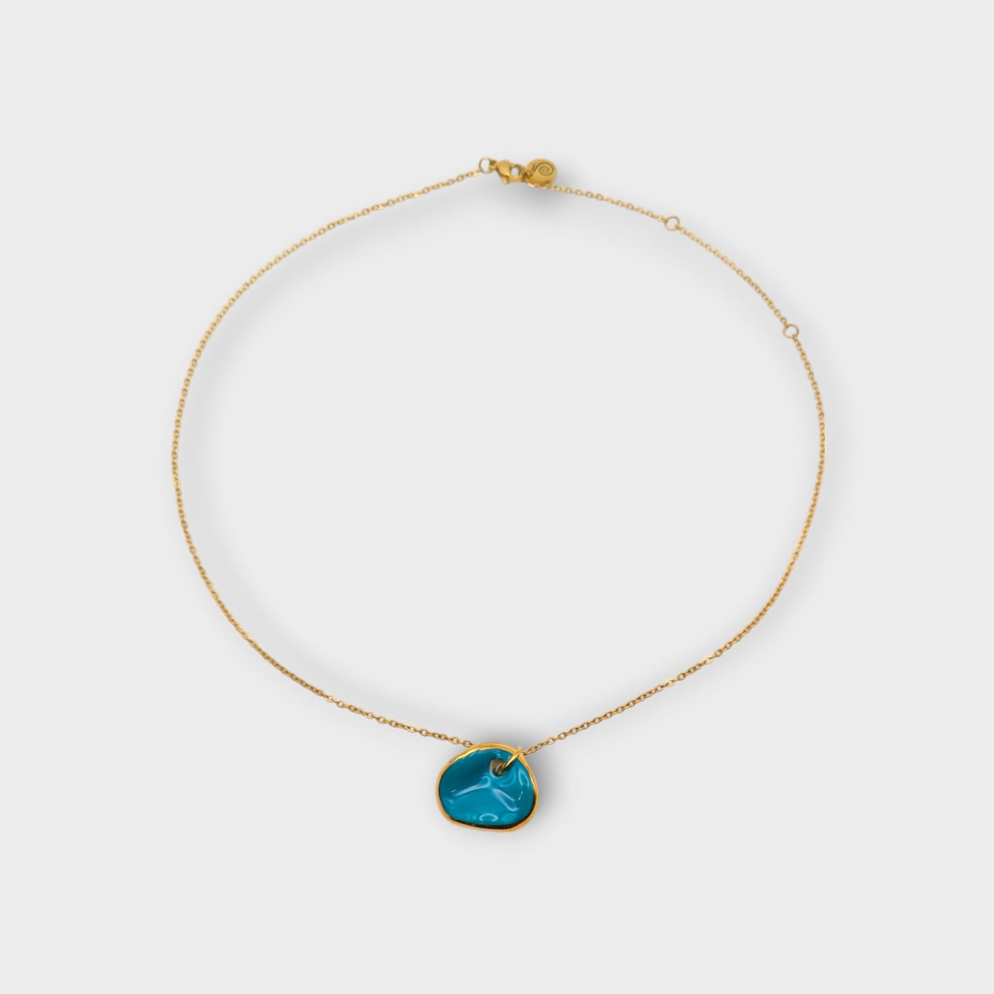 Maximilianas Ondulado Petite pendant necklace in turquoise blue