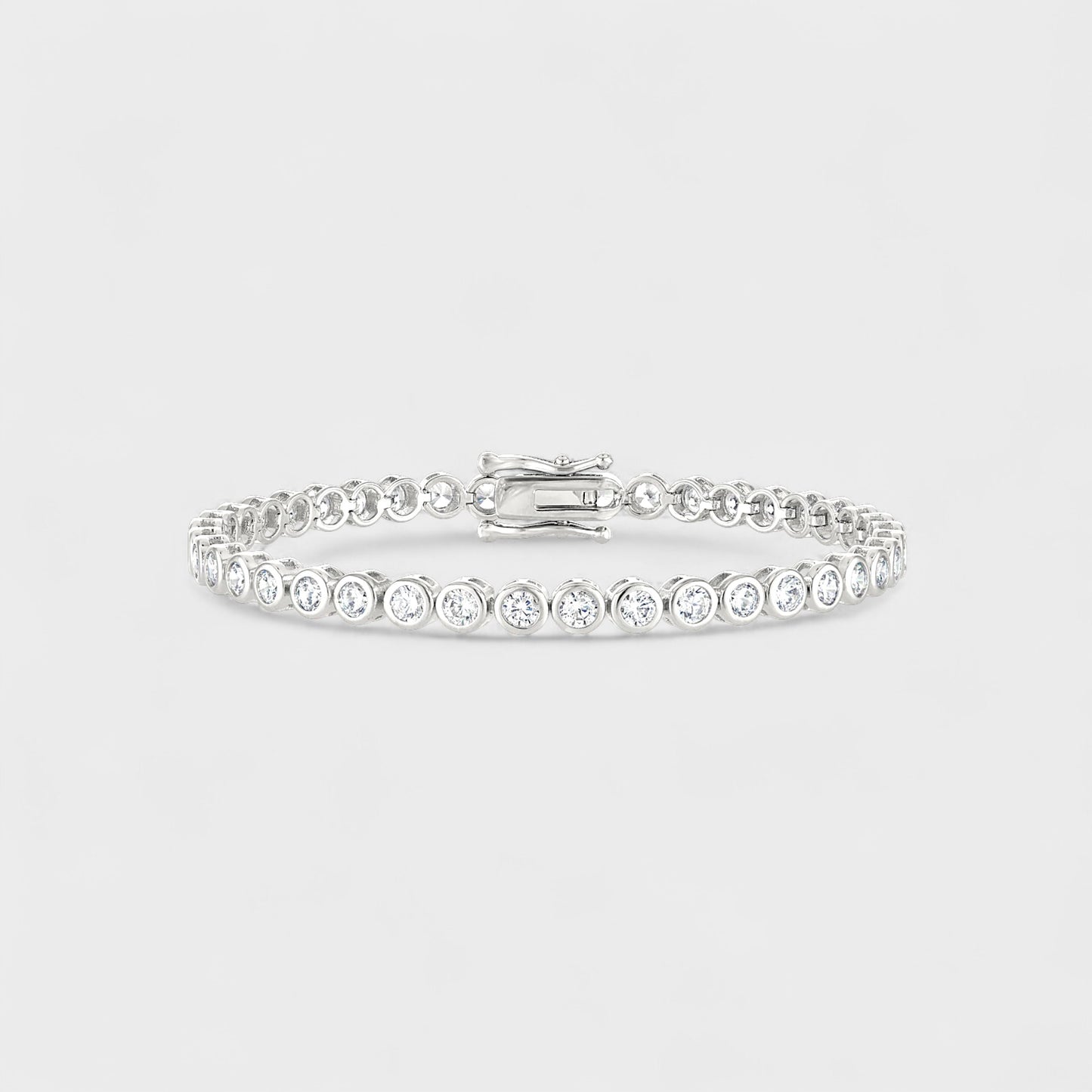 CHOE Round Bezel Tennis Bracelet