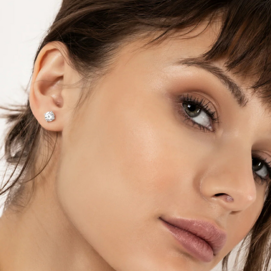 CHOE Classic Round Moissanite Studs