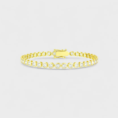 CHOE Round Bezel Tennis Bracelet