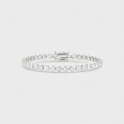 CHOE Round Bezel Tennis Bracelet