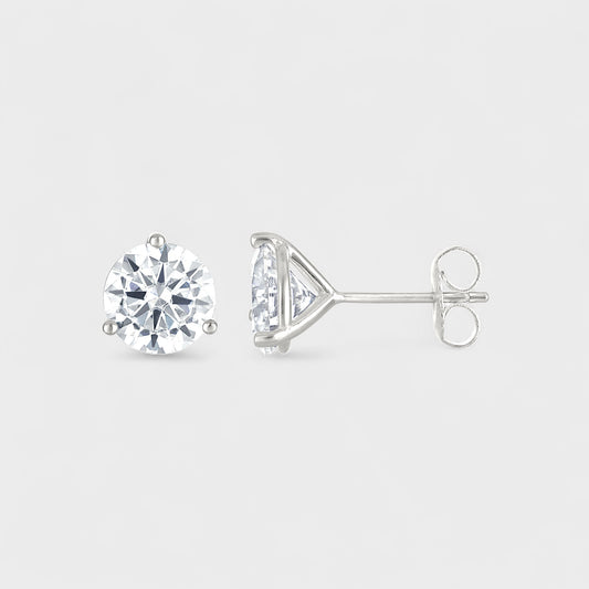 CHOE Classic Round Moissanite Studs