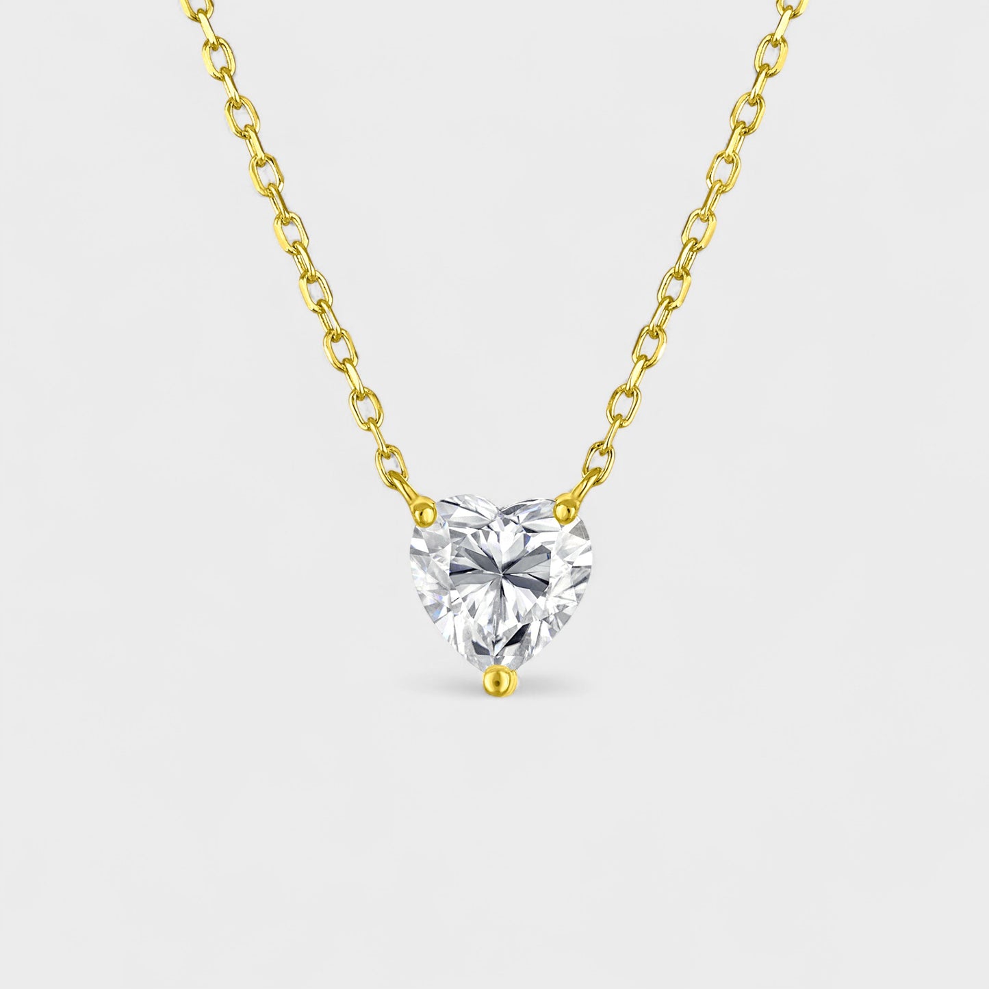 CHOE 1 Carat Heart 14K Gold Vermeil Necklace