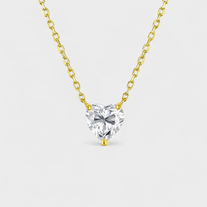 CHOE 1 Carat Heart 14K Gold Vermeil Necklace