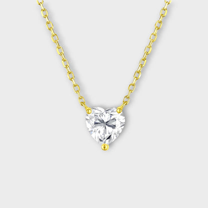 CHOE 1 Carat Heart 14K Gold Vermeil Necklace