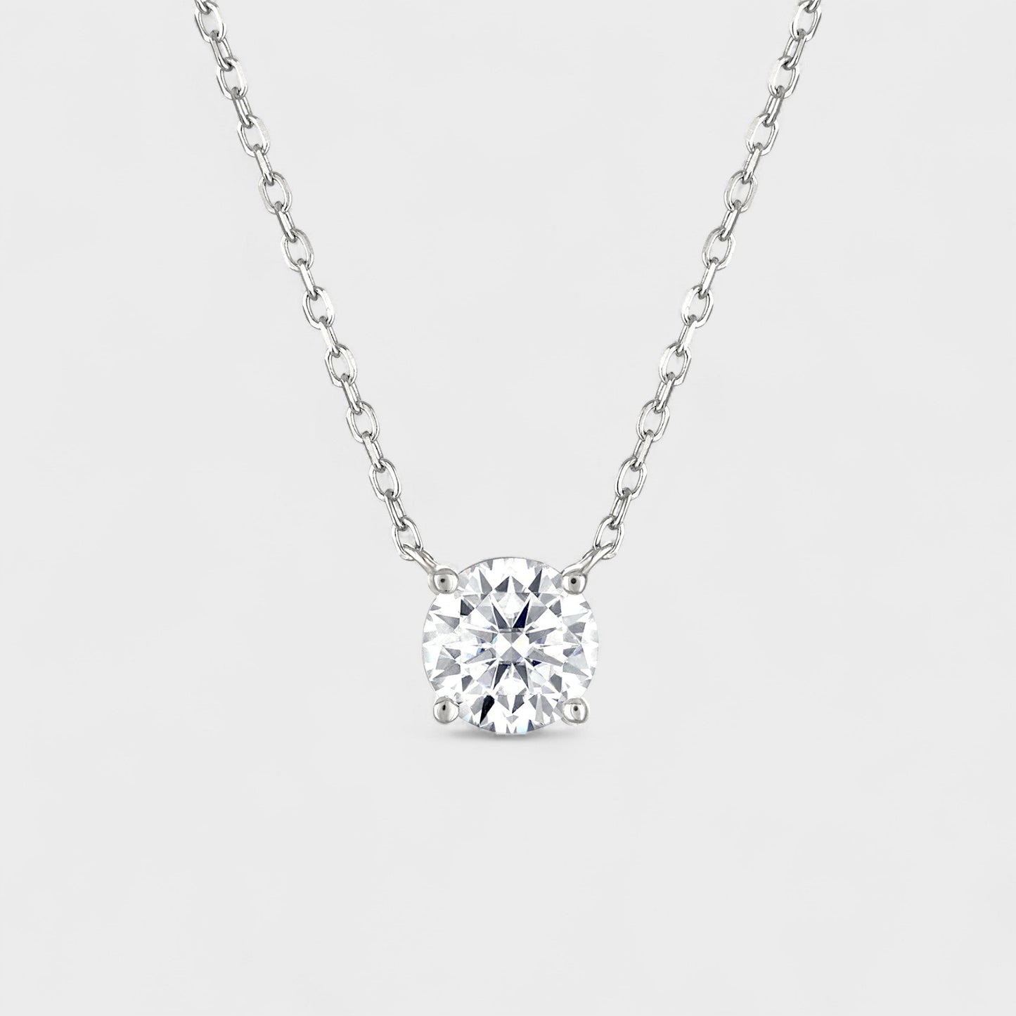 CHOE sterling silver moissanite pendant necklace - hero shot