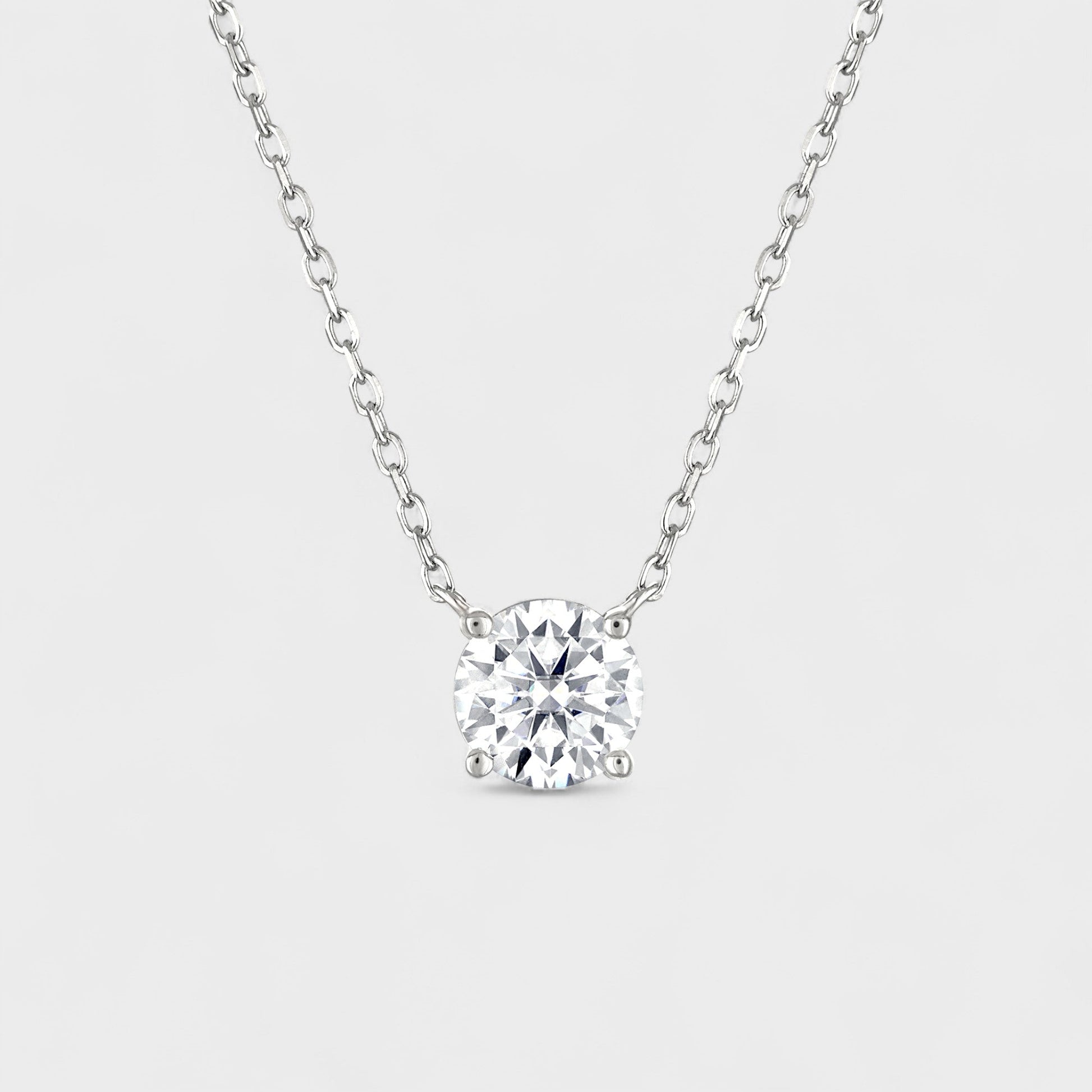 CHOE sterling silver moissanite pendant necklace - hero shot