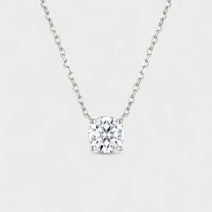CHOE sterling silver moissanite pendant necklace - hero shot