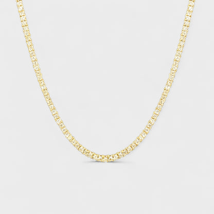CHOE round four prong adjustable tennis necklace in 14K gold vermeil