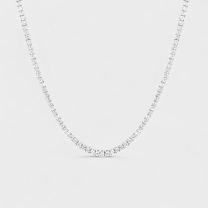 CHOE adjustable tennis necklace in sterling silver with round stones