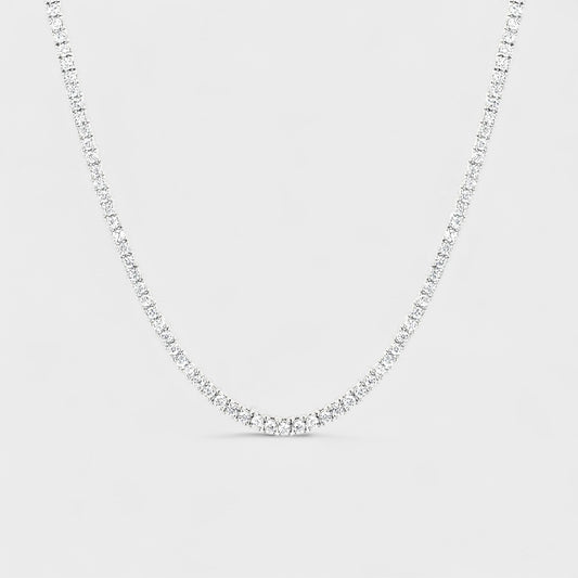 CHOE adjustable tennis necklace in sterling silver with round stones