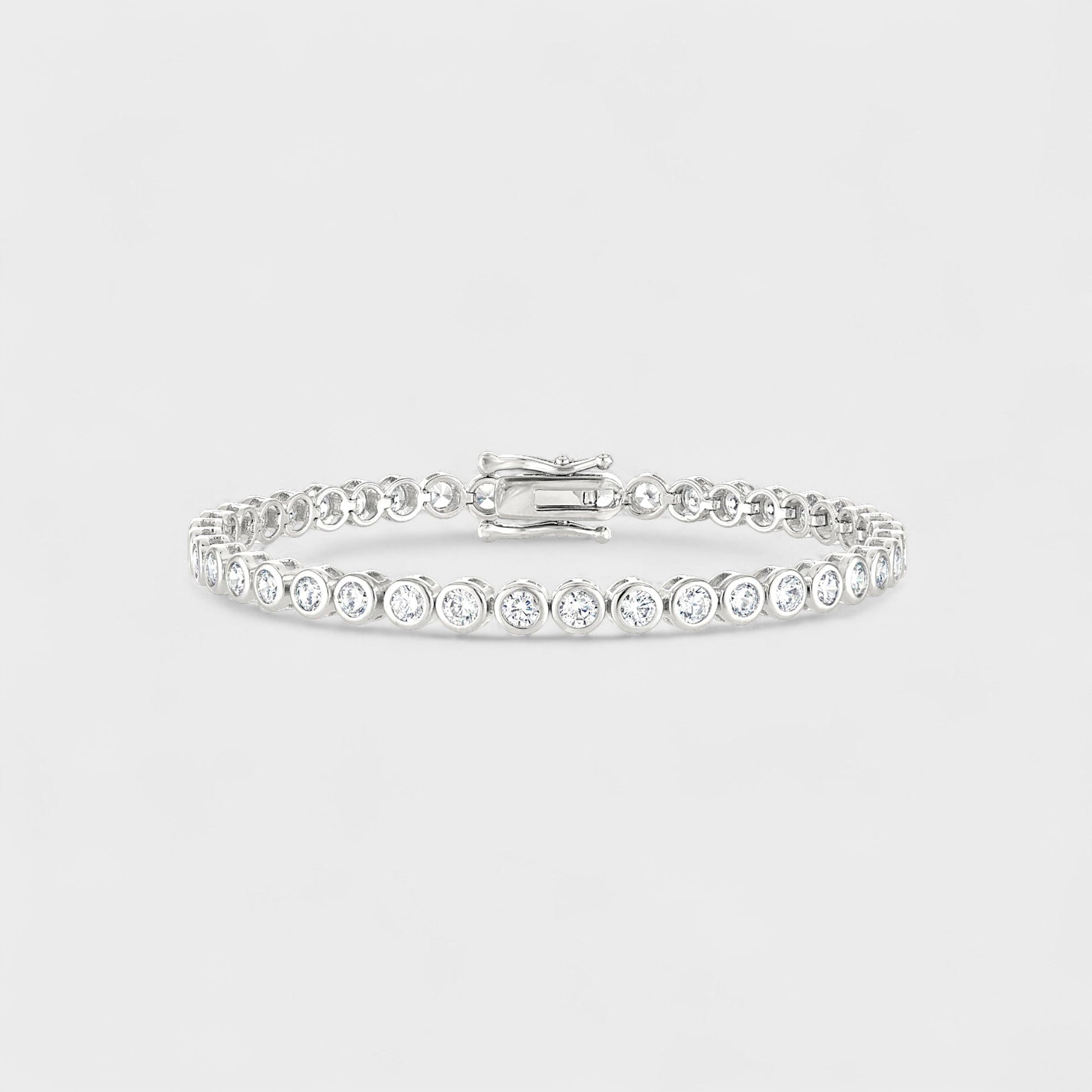CHOE round bezel tennis bracelet - product detail shot