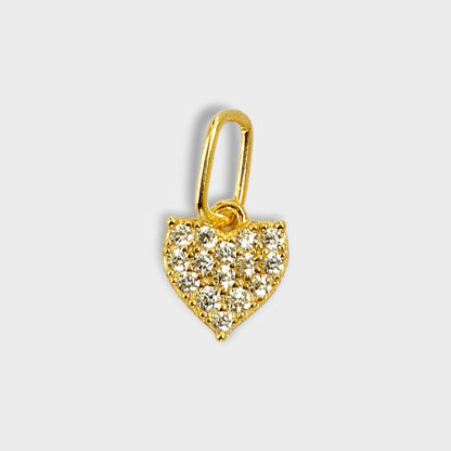 FYB heart charm in 18K gold plated sterling silver