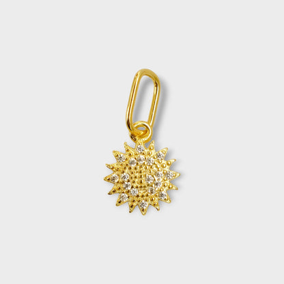 FYB sun charm in 18K gold plated sterling silver