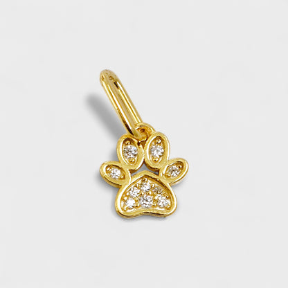 FYB paw print charm in 18K gold plated sterling silver