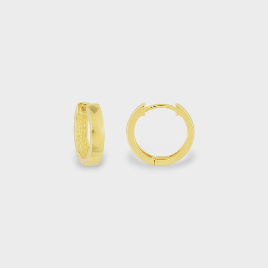 FYB Chloe gold huggie earrings in 18K gold plated sterling silver