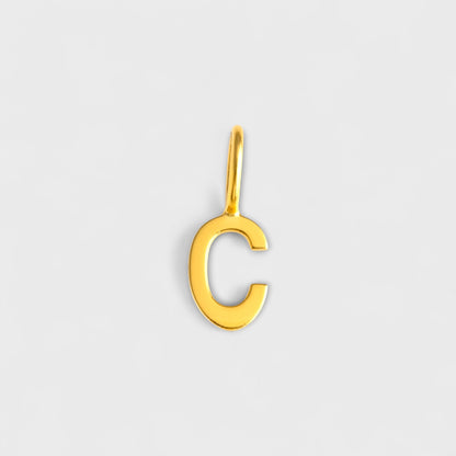 FYB initial charm necklace - letter C