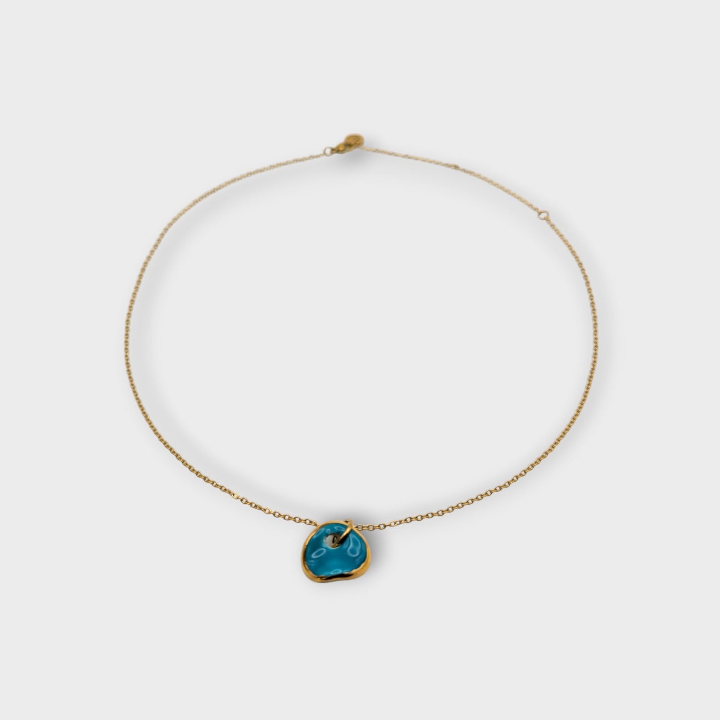 Maximilianas Ondulado Mini pendant necklace in turquoise blue 
