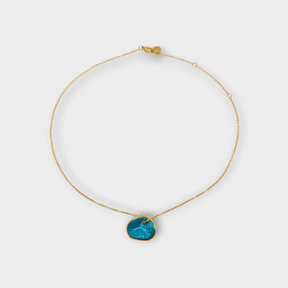 Maximilianas Ondulado Petite pendant necklace in turquoise blue