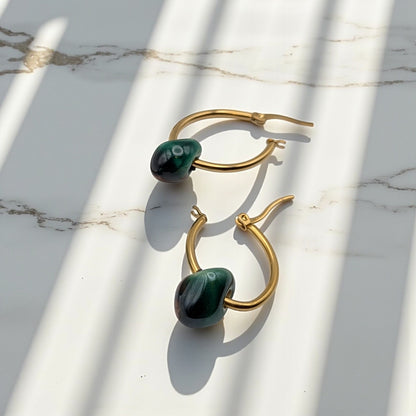 Maximilianas Petra Oval Hoop Earrings